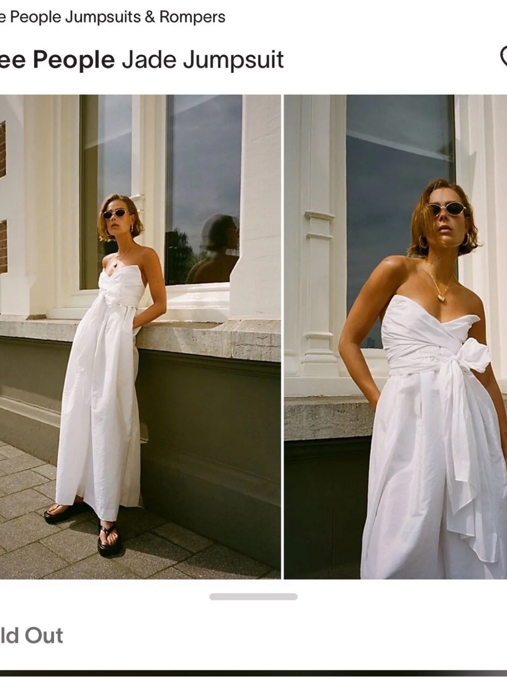 NWT Free People Jayde Wide Leg Bridal Jumpsuit Size M $250 - Picture 3 of 9